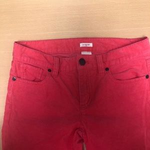 J.CREW Skinny Leg Corduroy Bright Coral Pink